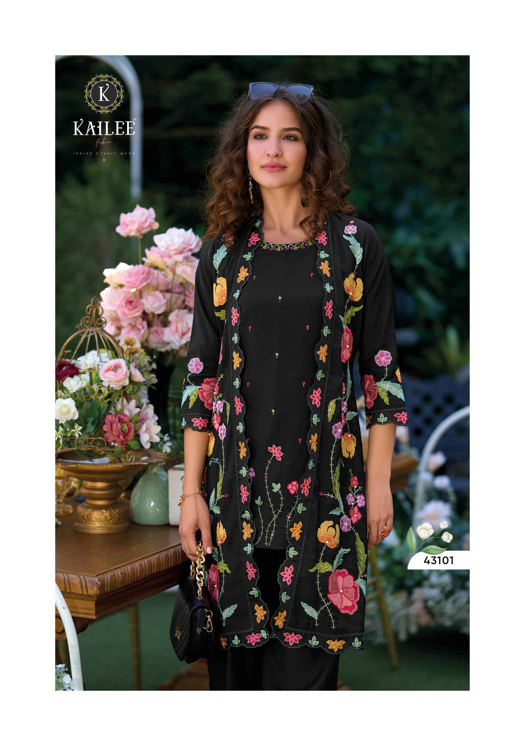 Kailee Fashion Bloom Viscouse Kurti Combo 4 pcs Catalogue