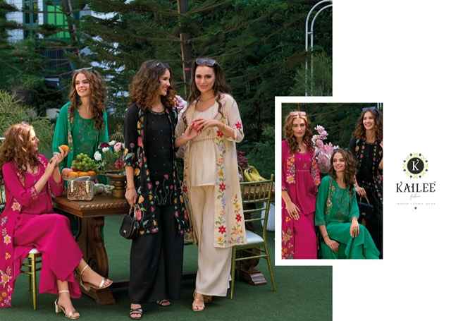 Kailee Fashion Bloom Viscouse Kurti Combo 4 pcs Catalogue