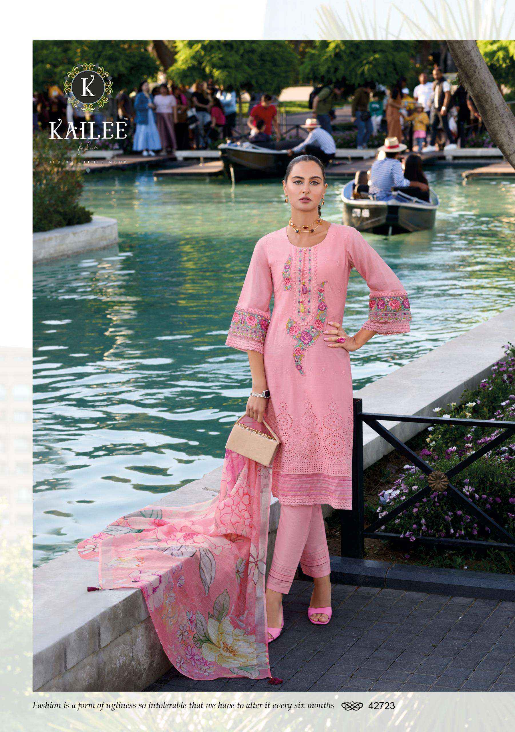 Kailee Fashion Suffy Readymade Cotton Dress 6 pcs Catalogue