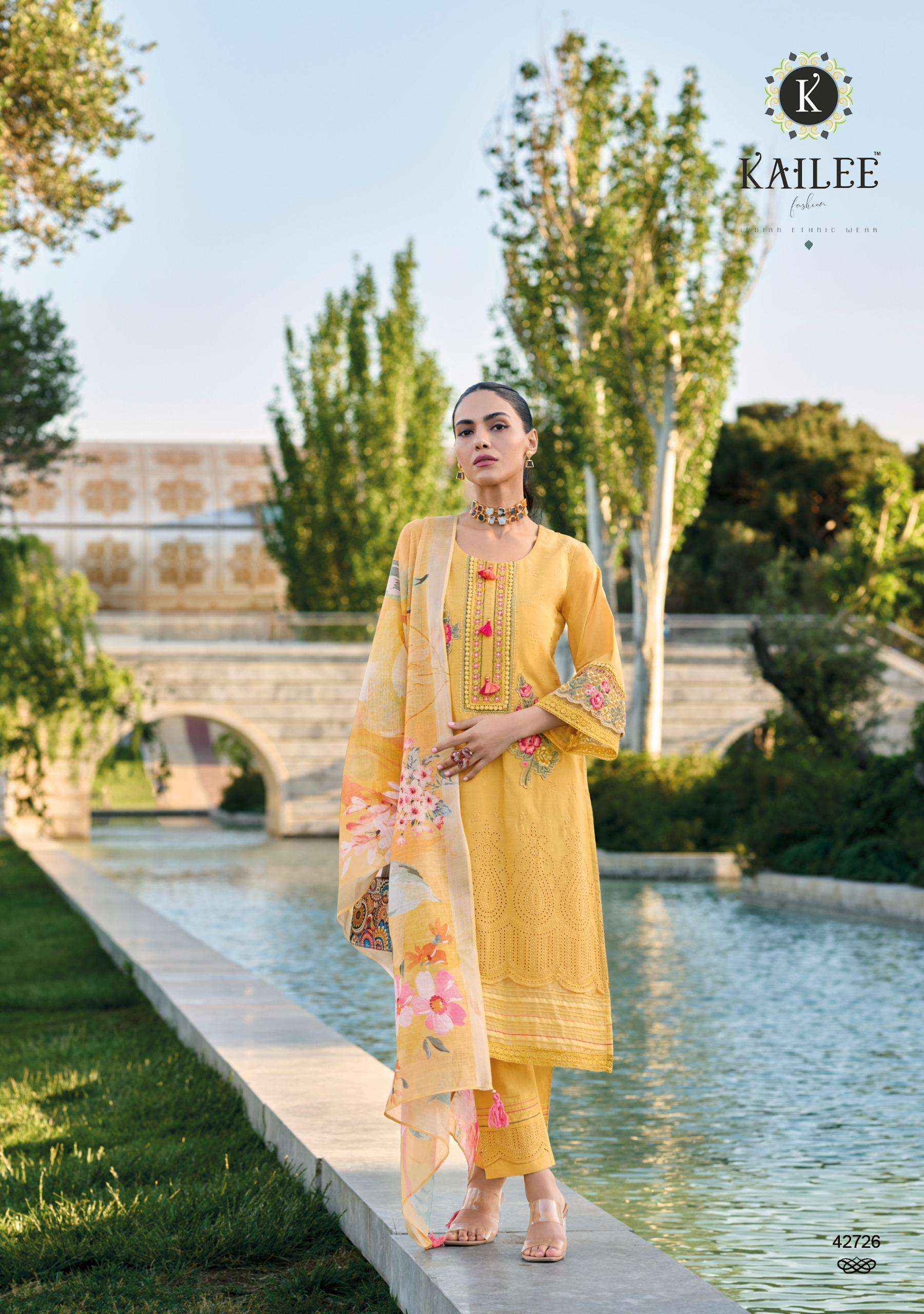 Kailee Fashion Suffy Readymade Cotton Dress 6 pcs Catalogue