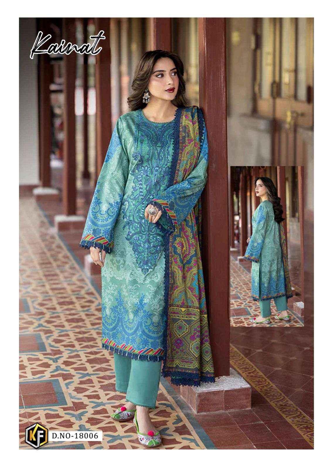 Keval Fab Kainat Vol 18 Readymade Lawn Cotton Dress Material 6 pcs Catalogue
