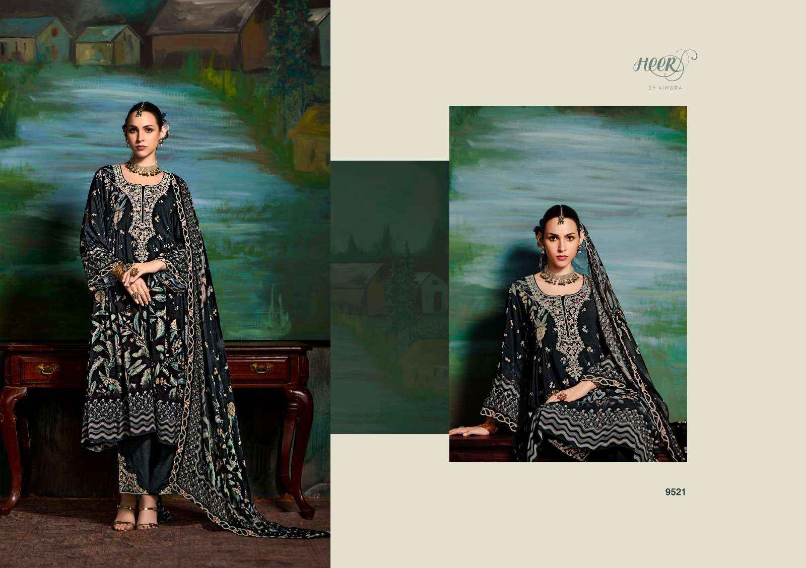 Kimora Heer Shehzaadi Musline Dress Material 6 pcs Catalogue