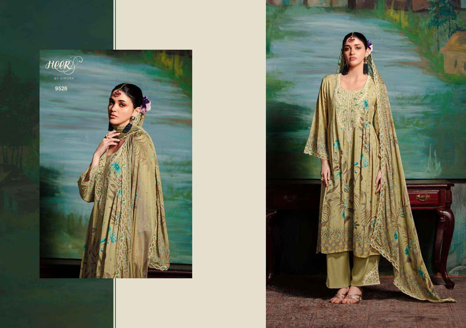 Kimora Heer Shehzaadi Musline Dress Material 6 pcs Catalogue