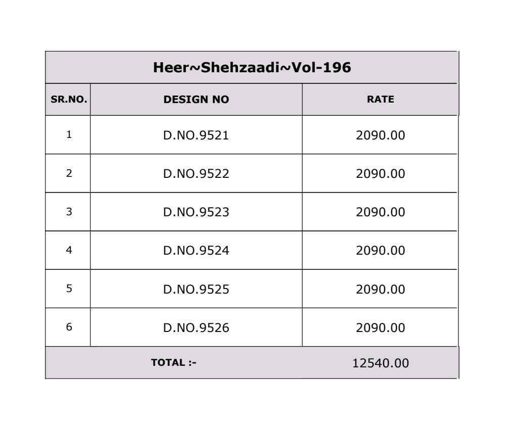 Kimora Heer Shehzaadi Musline Dress Material 6 pcs Catalogue