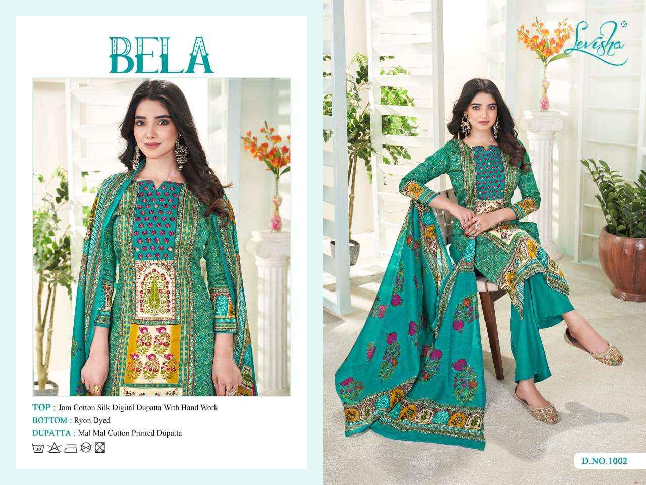 Levisha Bela Jam Cotton Dress Material 4 pcs Catalogue