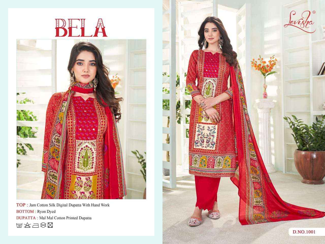 Levisha Bela Jam Cotton Dress Material 4 pcs Catalogue