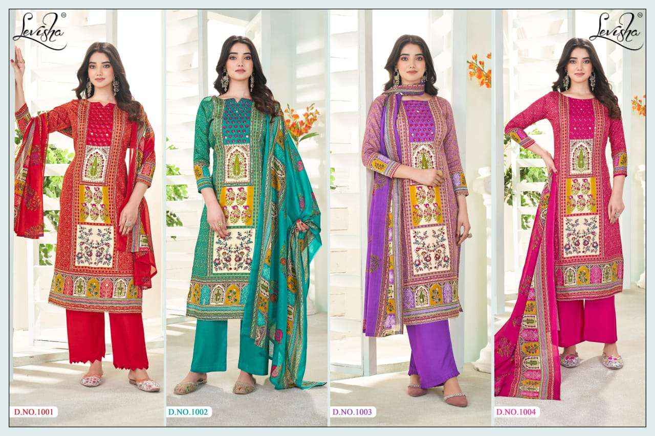 Levisha Bela Jam Cotton Dress Material 4 pcs Catalogue