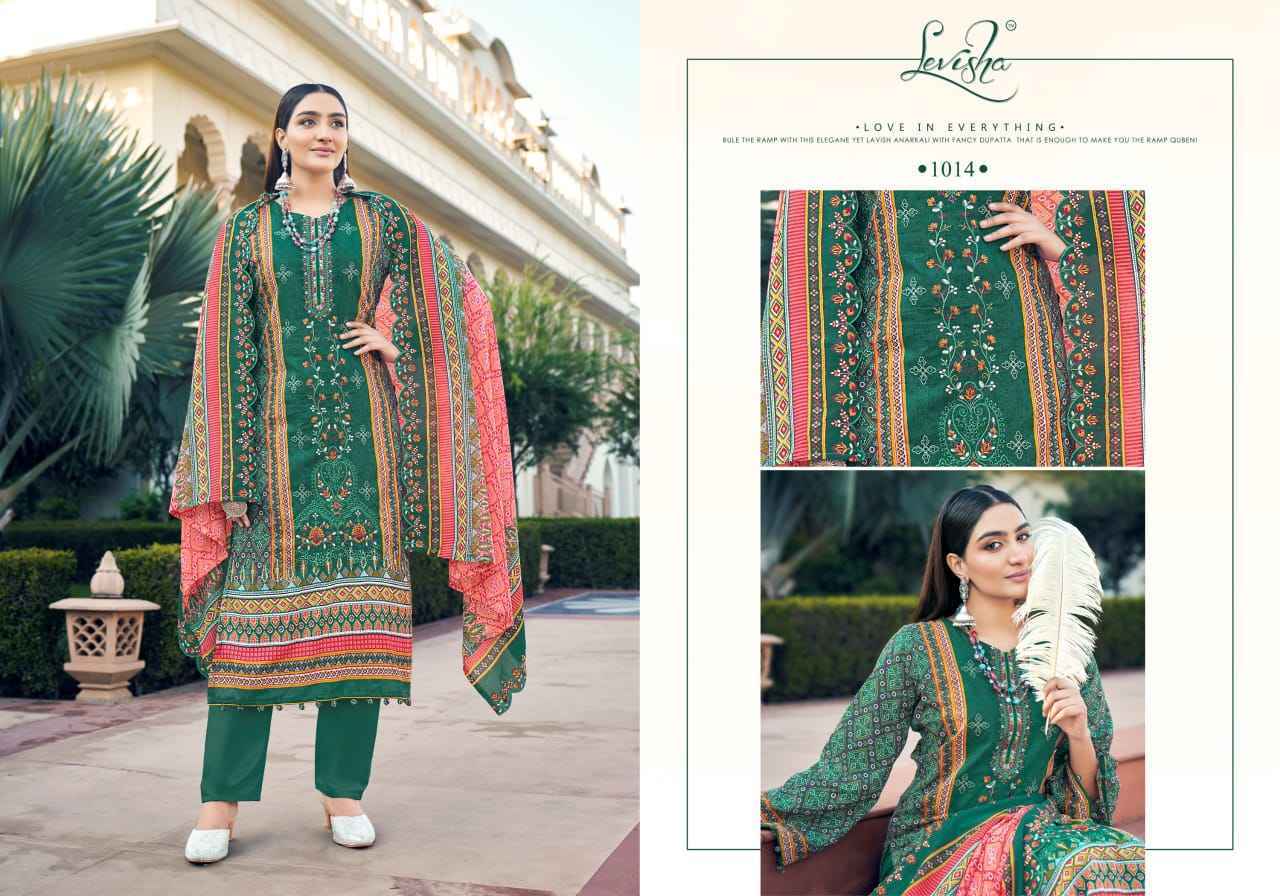 Levisha Madhubala Cambric Cotton Dress Material 8 pcs Catalogue