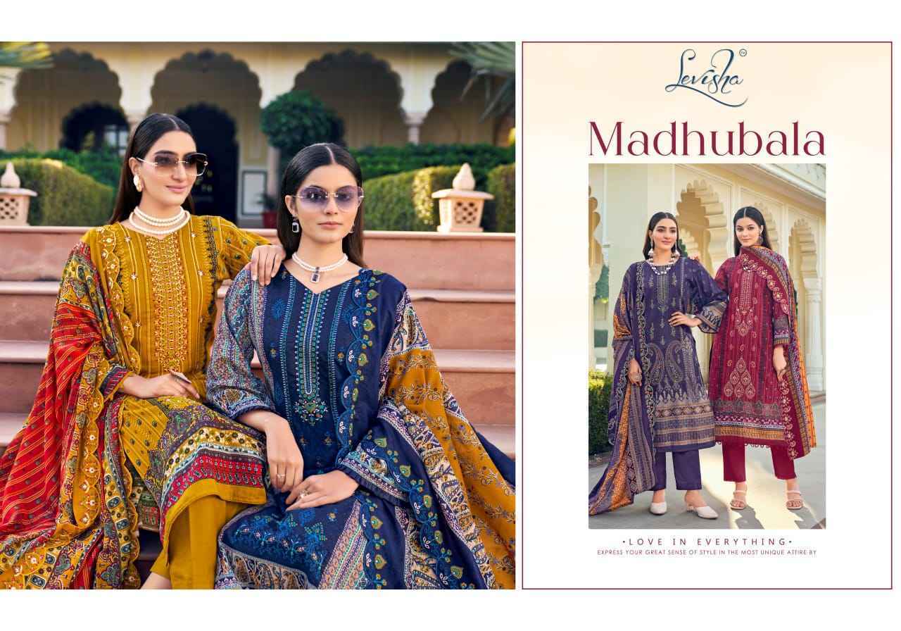 Levisha Madhubala Cambric Cotton Dress Material 8 pcs Catalogue