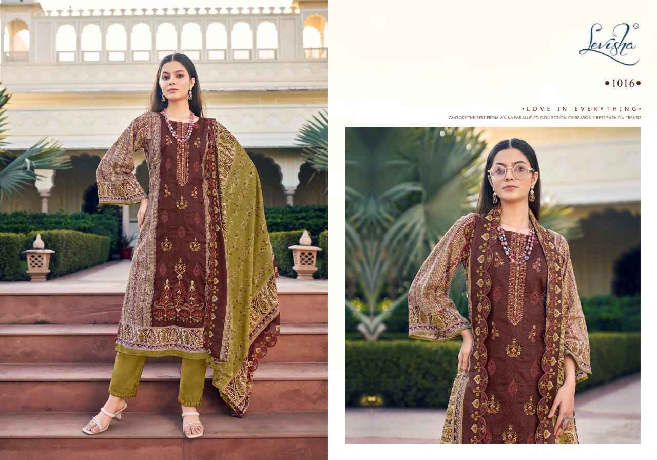 Levisha Madhubala Cambric Cotton Dress Material 8 pcs Catalogue