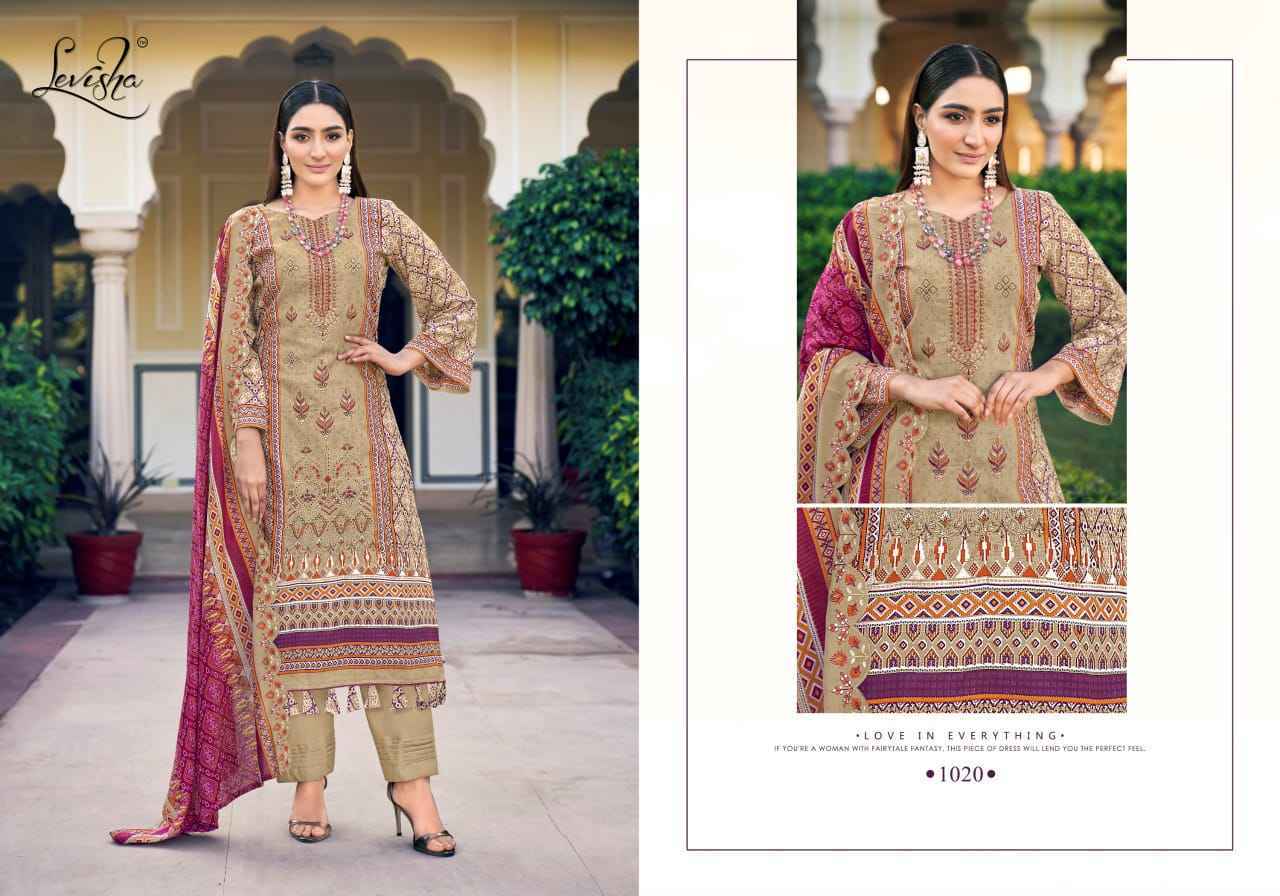 Levisha Madhubala Cambric Cotton Dress Material 8 pcs Catalogue