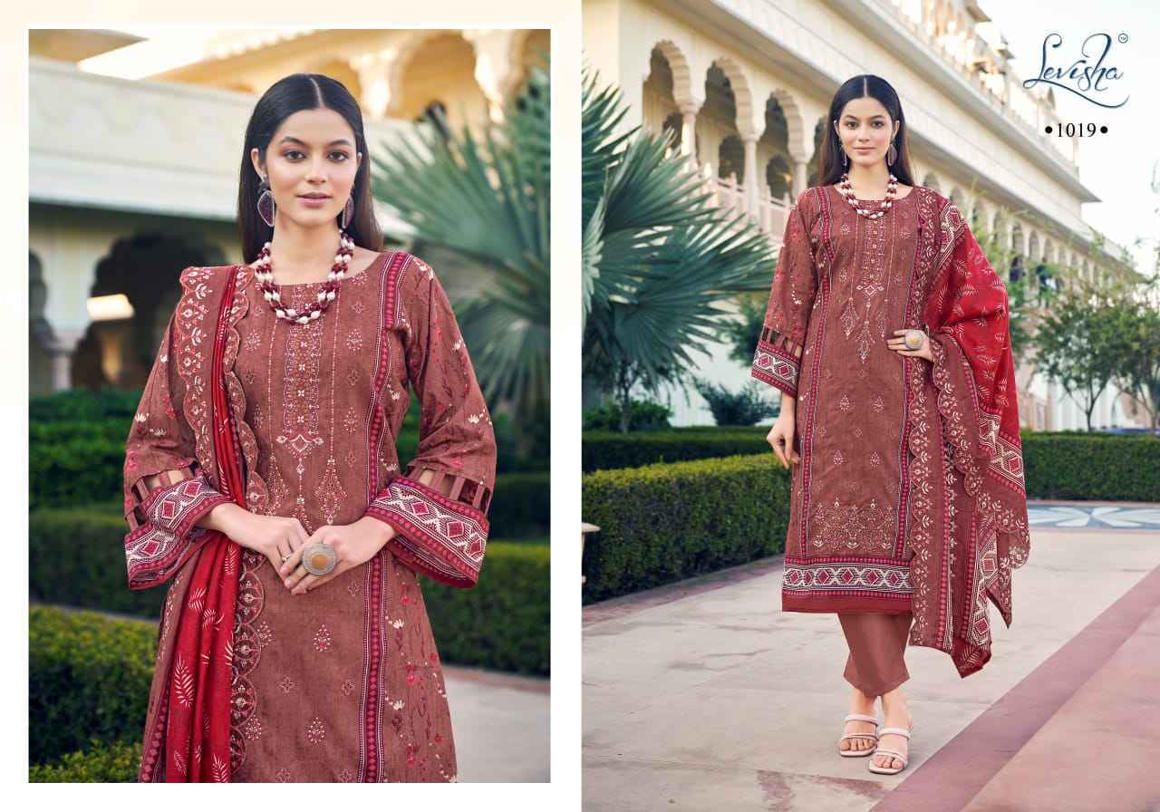 Levisha Madhubala Cambric Cotton Dress Material 8 pcs Catalogue