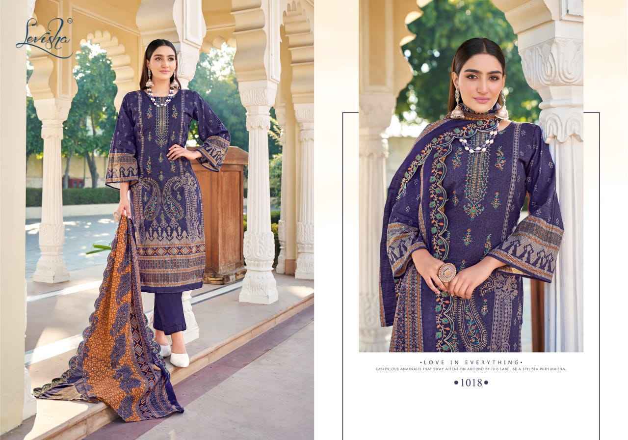 Levisha Madhubala Cambric Cotton Dress Material 8 pcs Catalogue