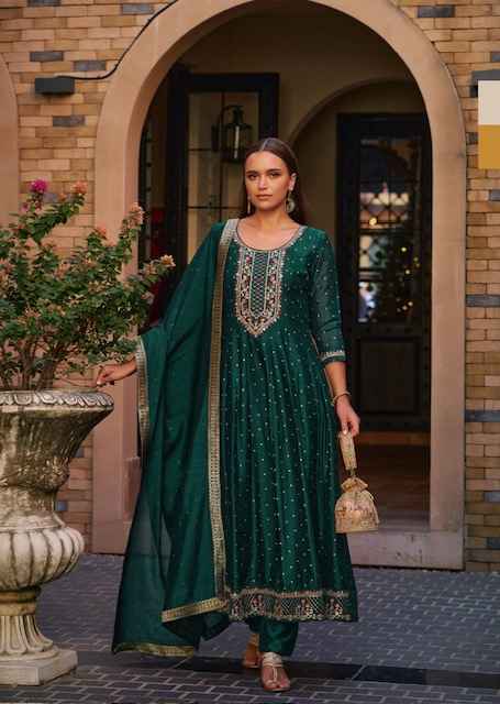 Lily & Lali Anarkali Vichitra Silk Kurti Combo 6 pcs Catalogue
