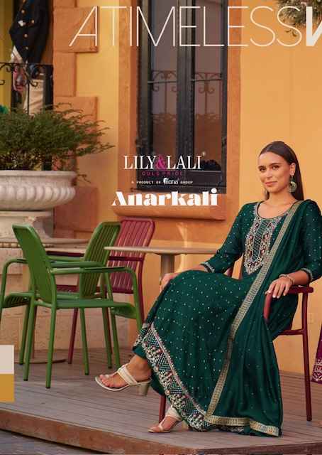 Lily & Lali Anarkali Vichitra Silk Kurti Combo 6 pcs Catalogue