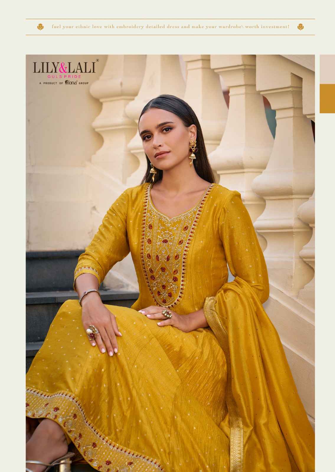 Lily & Lali Anarkali Vichitra Silk Kurti Combo 6 pcs Catalogue