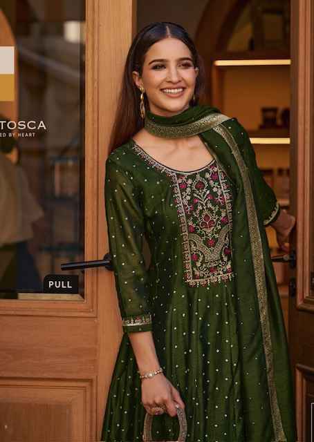 Lily & Lali Anarkali Vichitra Silk Kurti Combo 6 pcs Catalogue
