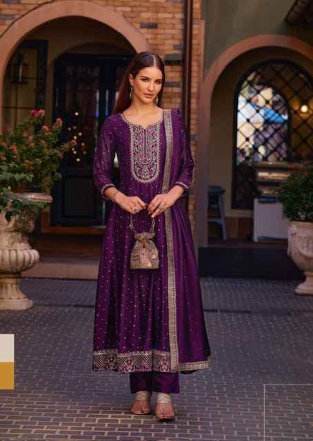 Lily & Lali Anarkali Vichitra Silk Kurti Combo 6 pcs Catalogue