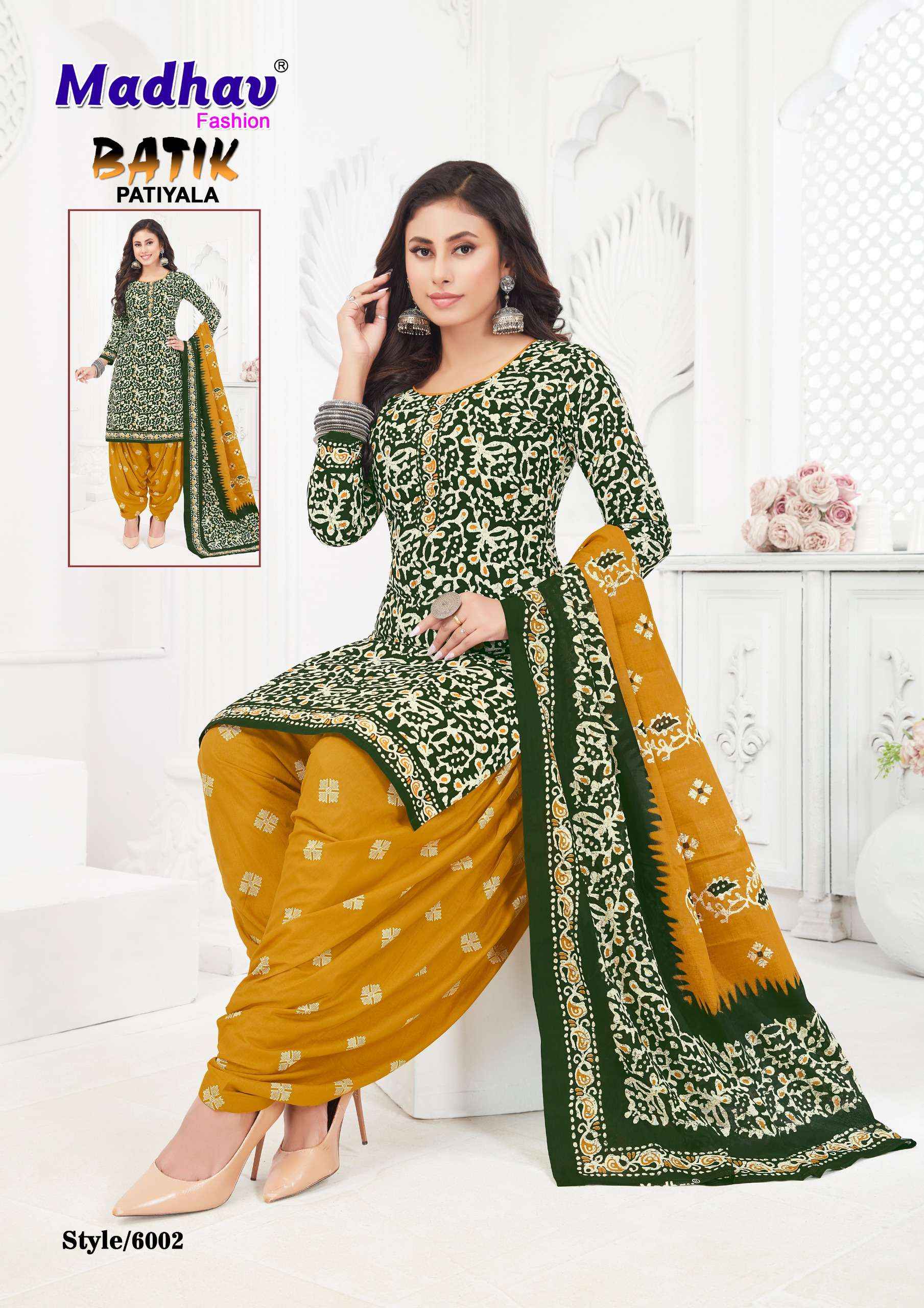 Madhav Fashion Batik Patiyala Vol 6 Cotton Dress Material 10 pcs Catalogue