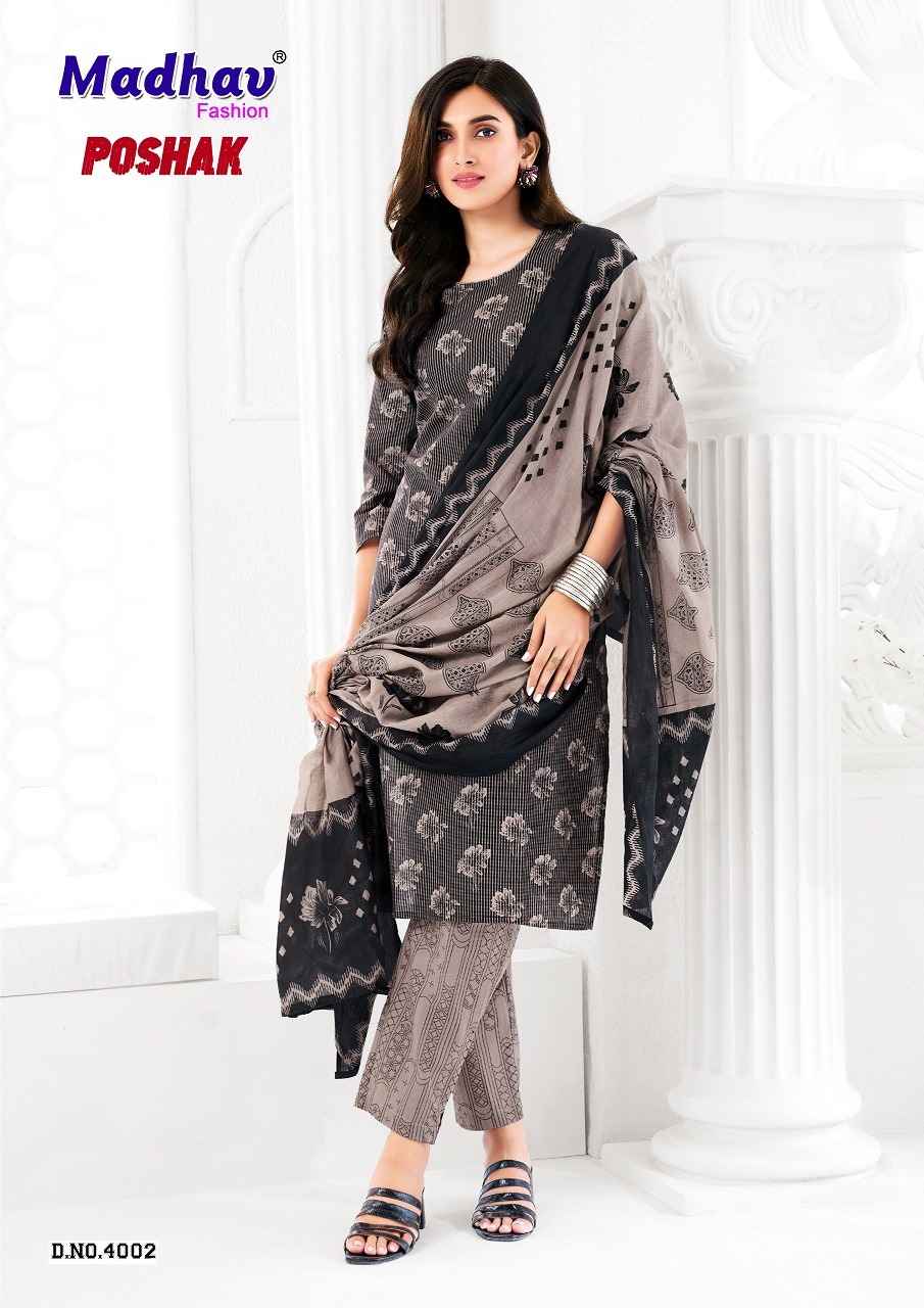 Madhav Fashion Poshak Vol 4 Cotton Dress Material 10 pcs Catalogue