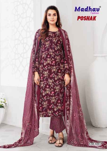 Madhav Fashion Poshak Vol 4 Cotton Dress Material 10 pcs Catalogue