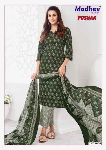 Madhav Fashion Poshak Vol 4 Cotton Dress Material 10 pcs Catalogue