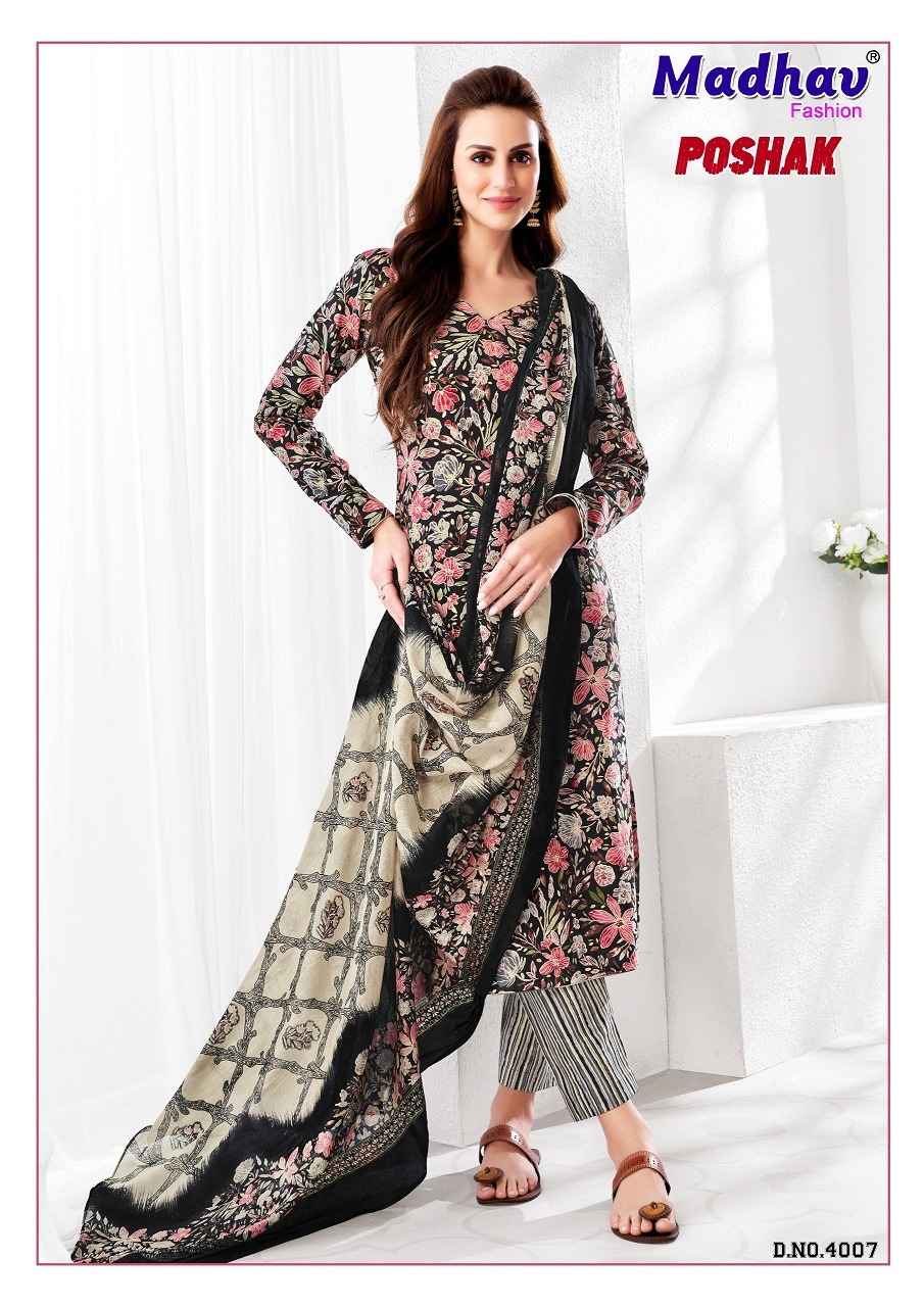 Madhav Fashion Poshak Vol 4 Cotton Dress Material 10 pcs Catalogue