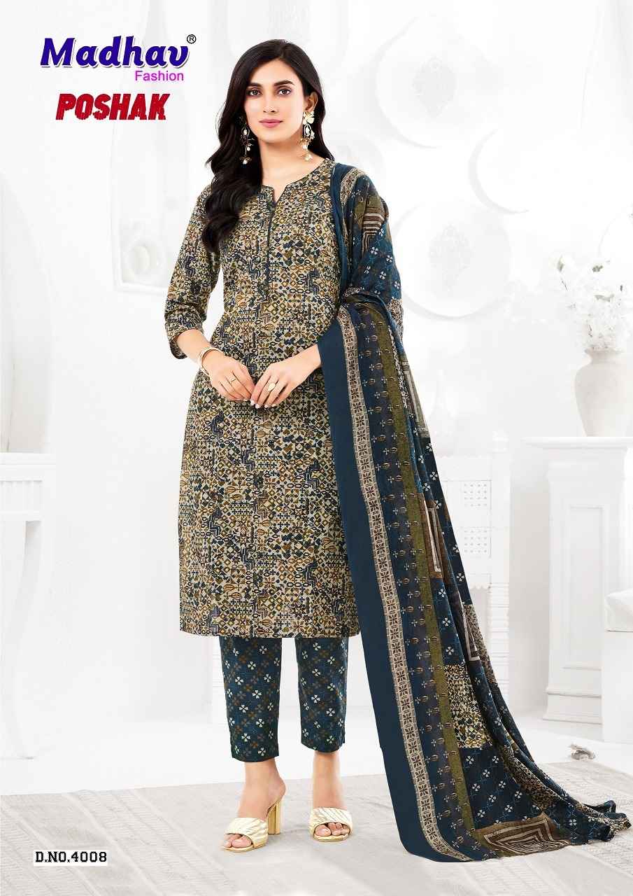 Madhav Fashion Poshak Vol 4 Cotton Dress Material 10 pcs Catalogue