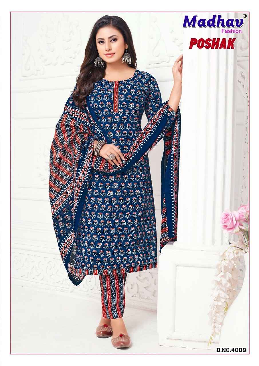 Madhav Fashion Poshak Vol 4 Cotton Dress Material 10 pcs Catalogue