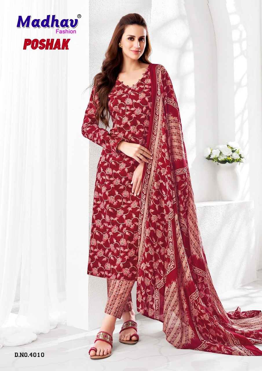 Madhav Fashion Poshak Vol 4 Cotton Dress Material 10 pcs Catalogue