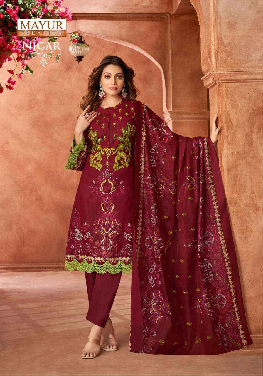 Mayur Creation Nigar Vol 7 Cotton Dress Material 8 pcs Catalogue