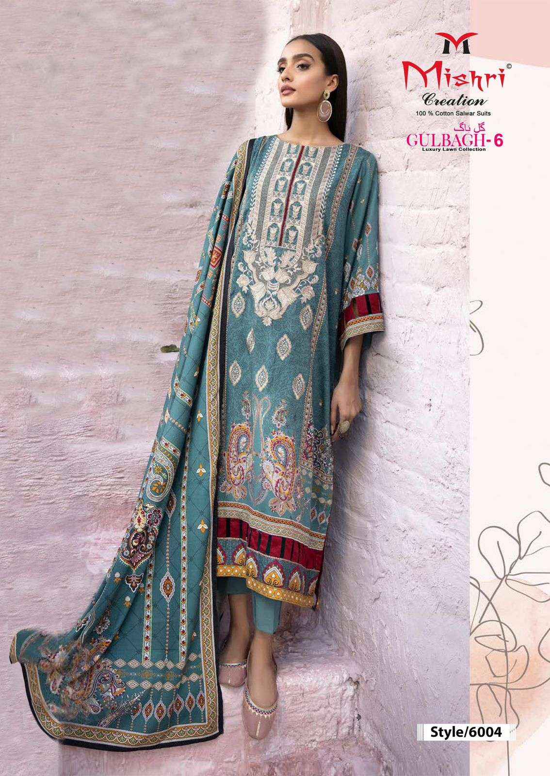 Mishri Creation Gulbagh 6 Lawn Cotton Dress Material 6 pcs Catalogue
