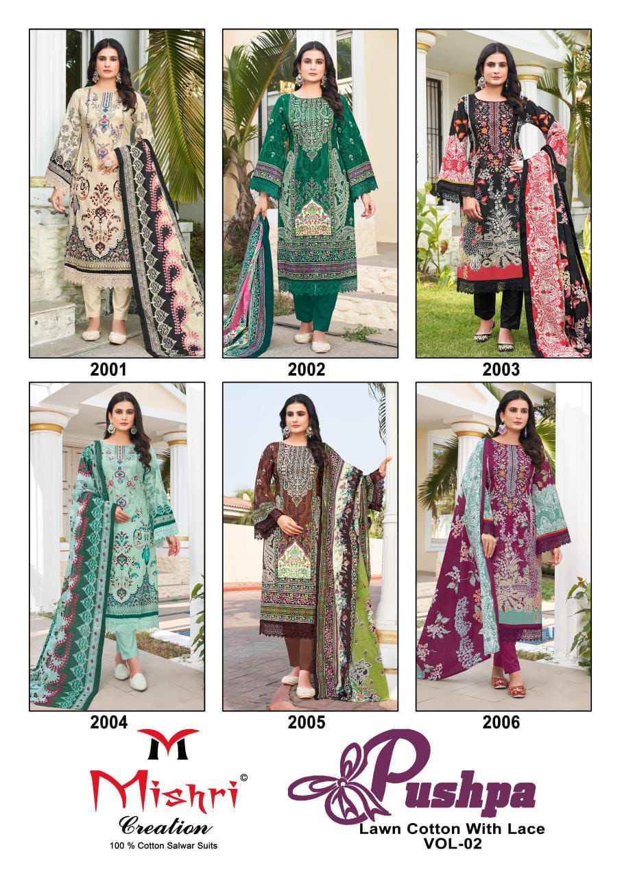 Mishri Creation Pushpa Vol 2 Cotton Dress Material 6 pcs Catalogue