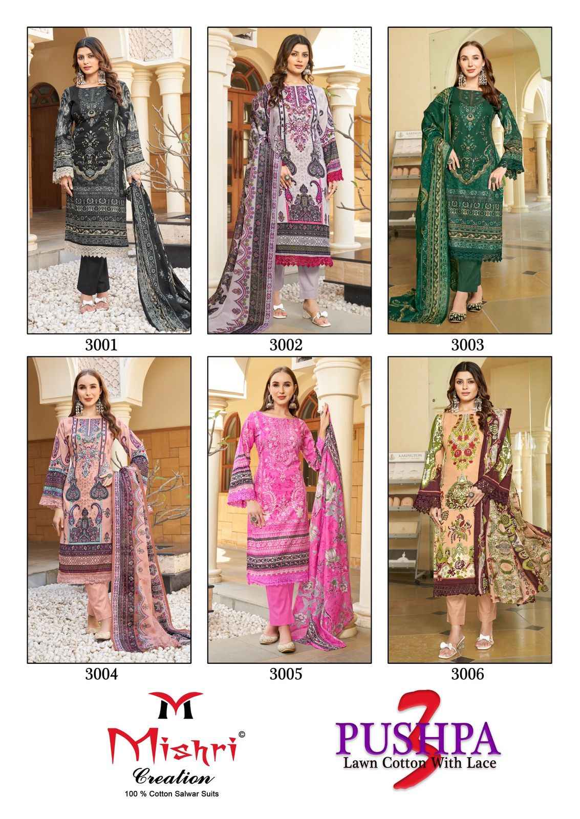 Mishri Creation Pushpa Vol 3 Cotton Dress Material 6 pcs Catalogue