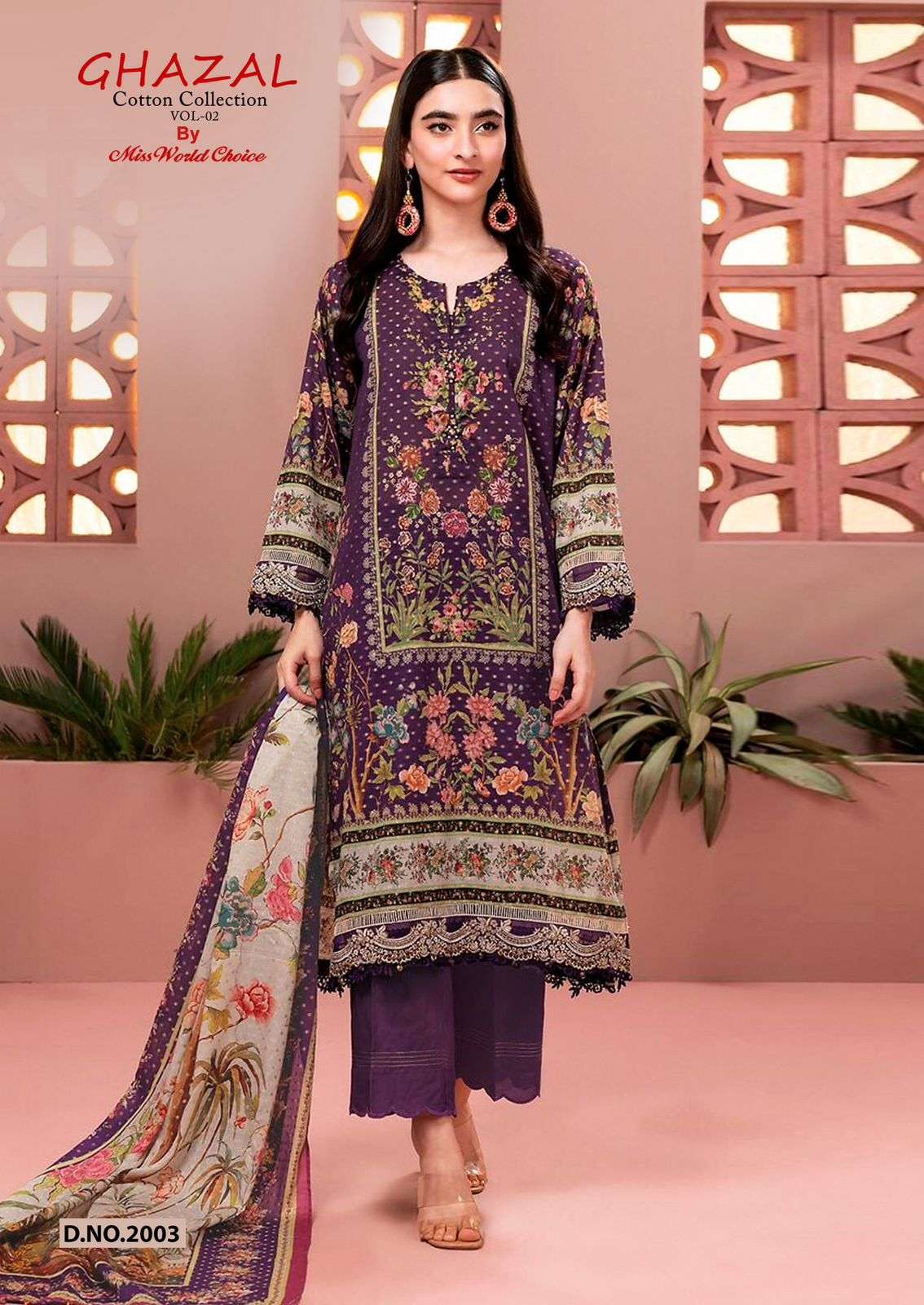 Miss World Choice Ghazal Vol 2 Cotton Dress Material 6 pcs Catalogue