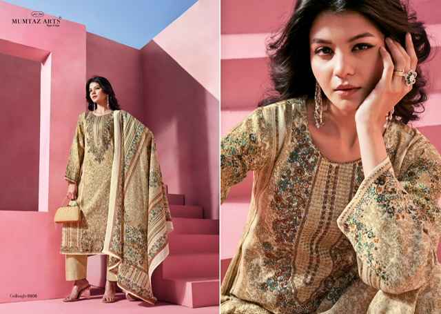 Mumtaz Arts Gulbagh Jam Satin Dress Material 6 pcs Catalogue