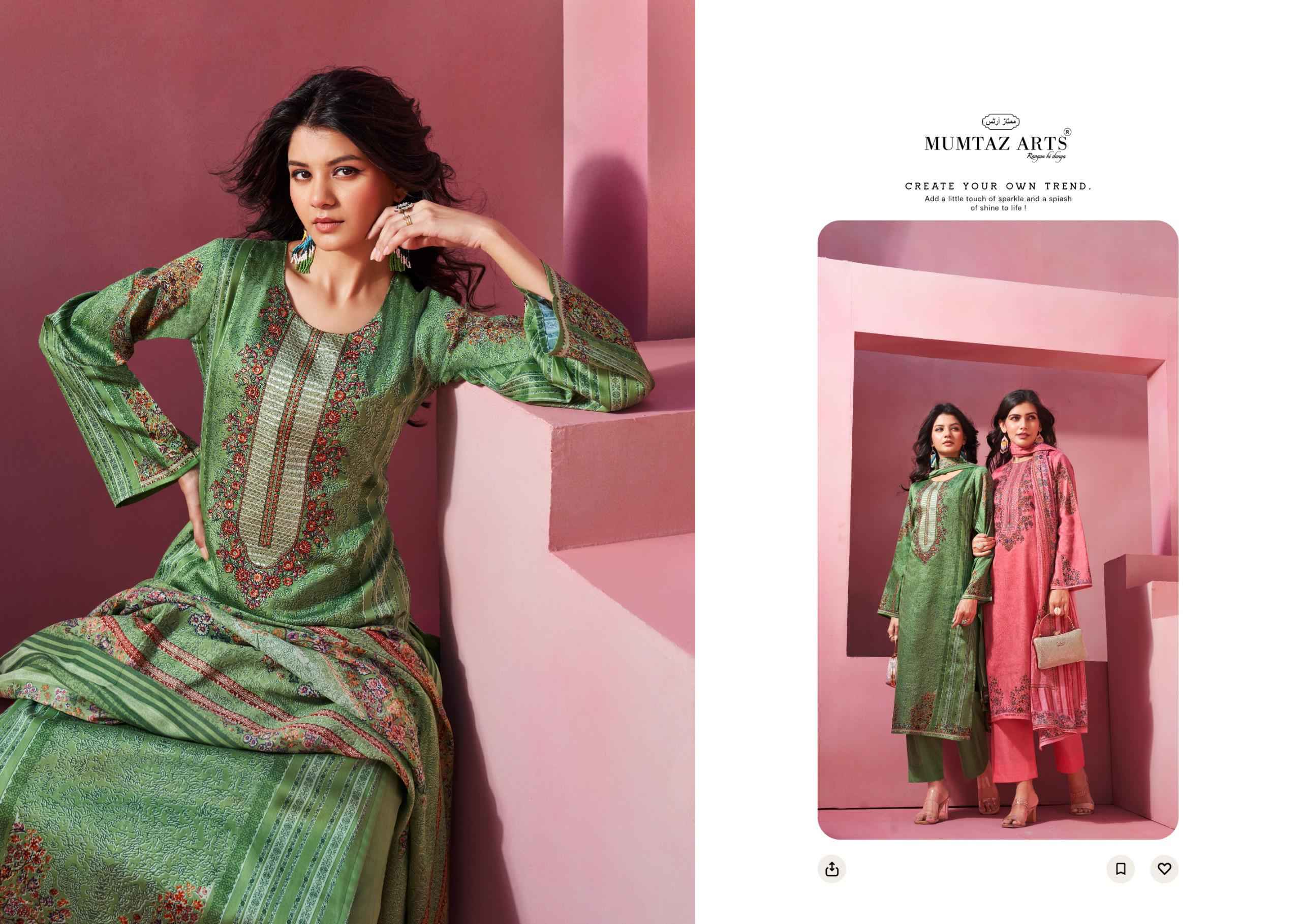 Mumtaz Arts Gulbagh Jam Satin Dress Material 6 pcs Catalogue