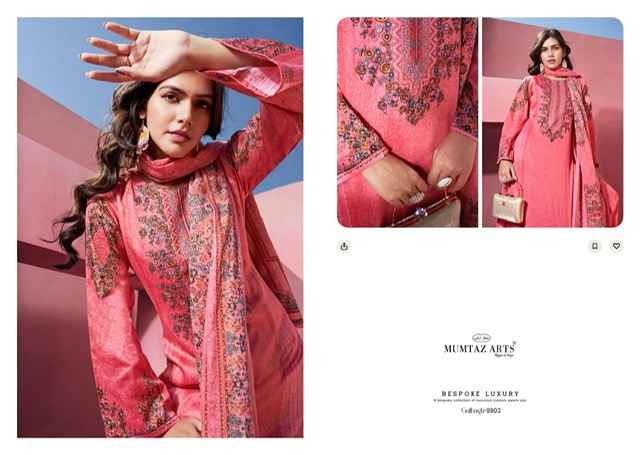 Mumtaz Arts Gulbagh Jam Satin Dress Material 6 pcs Catalogue