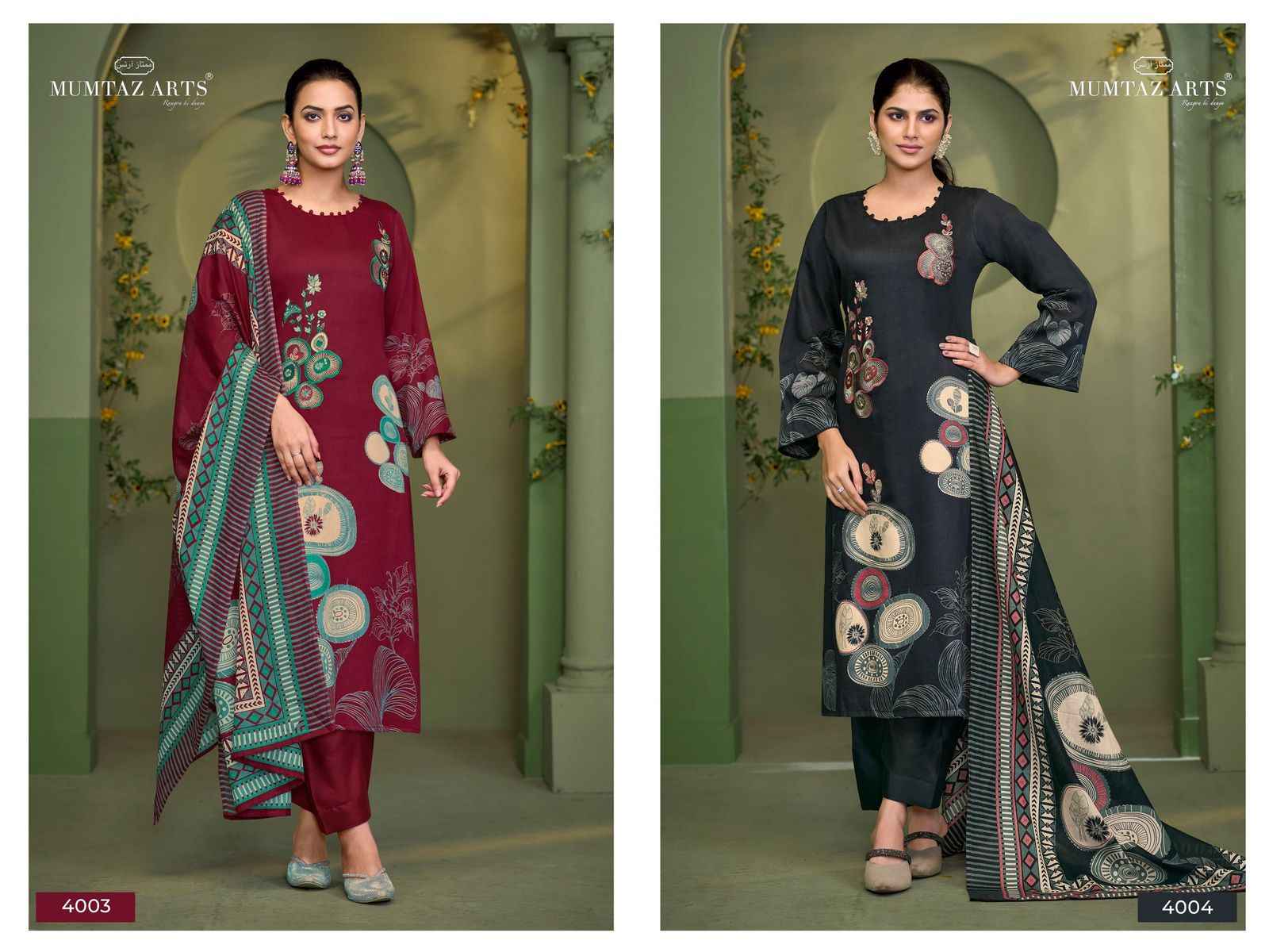 Mumtaz Arts Naqsh E Hunar Jam Silk Dress Material 4 pcs Catalogue