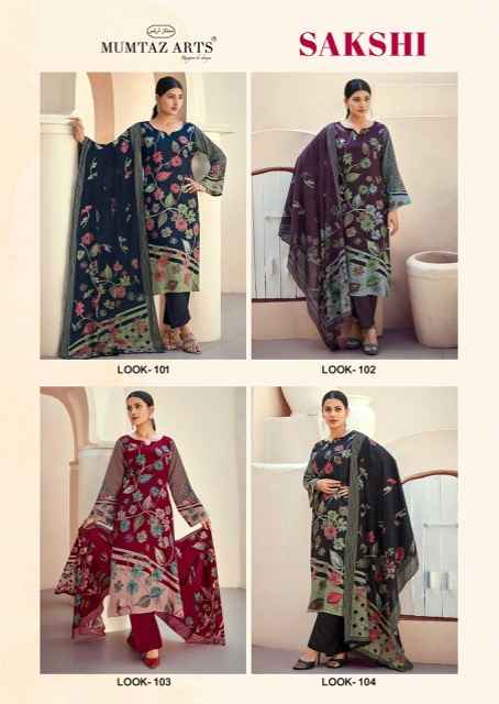 Mumtaz Arts Sakshi Jam Silk Dress Material 4 pcs Catalogue