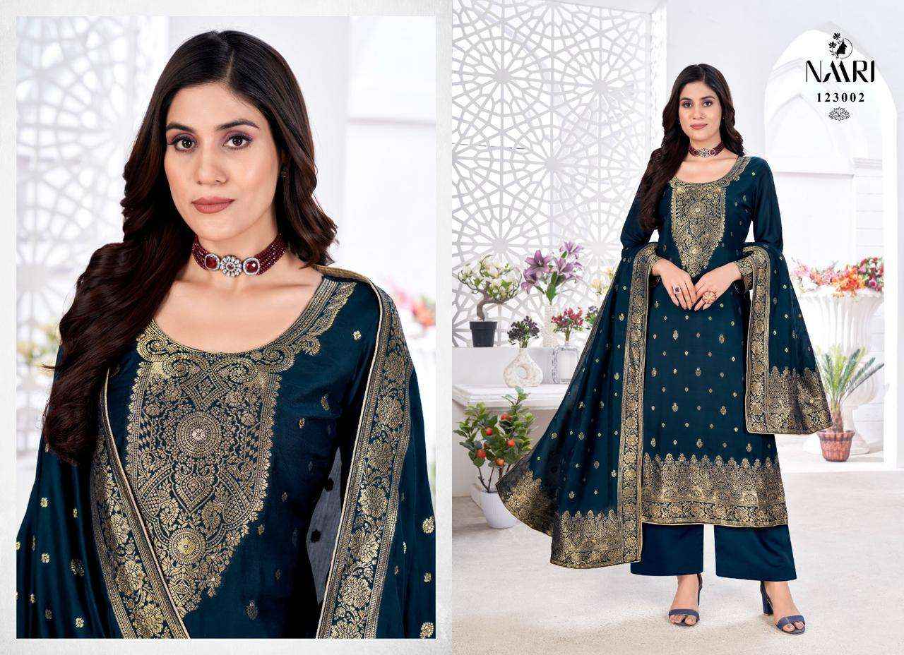 Naari Mannat Musline Jacquard Dress Material 4 pcs Catalogue