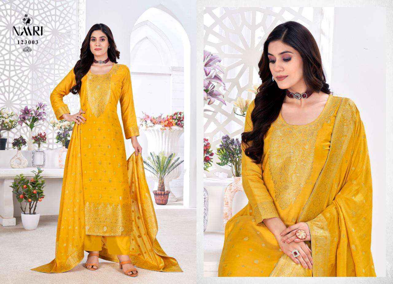 Naari Mannat Musline Jacquard Dress Material 4 pcs Catalogue