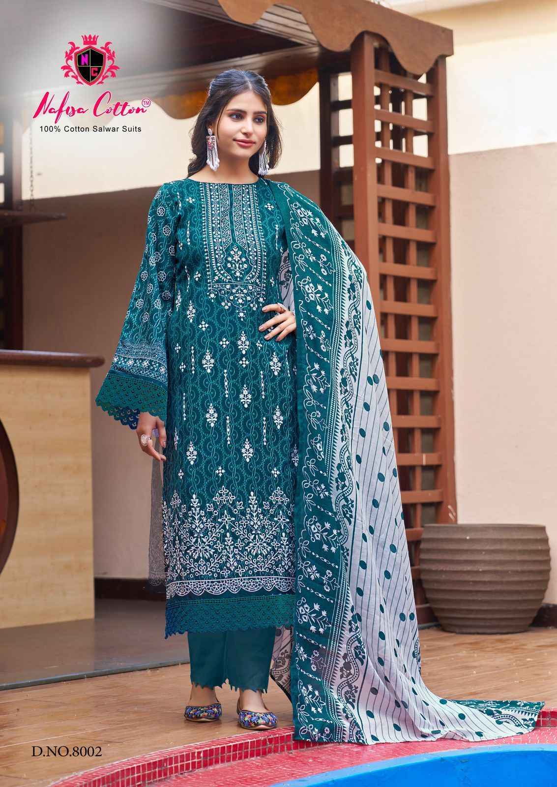 Nafisa Cotton Andaaz Karachi Suits Vol 8 Cotton Dress Material 6 pcs Catalogue