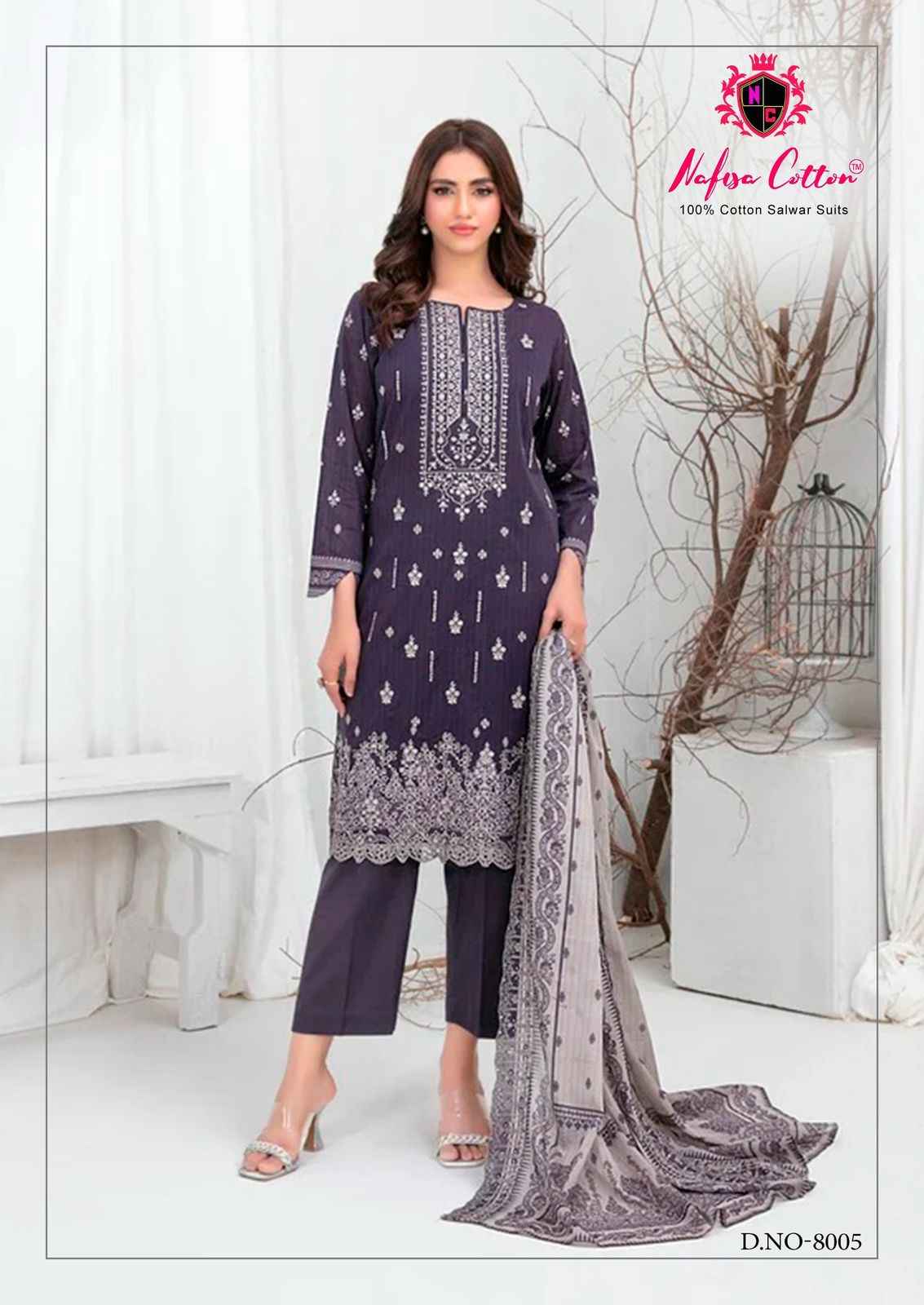 Nafisa Cotton Andaaz Karachi Suits Vol 8 Cotton Dress Material 6 pcs Catalogue