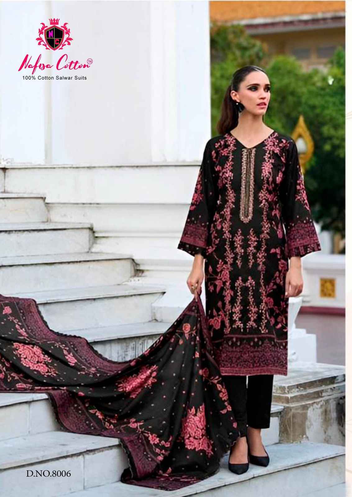 Nafisa Cotton Andaaz Karachi Suits Vol 8 Cotton Dress Material 6 pcs Catalogue