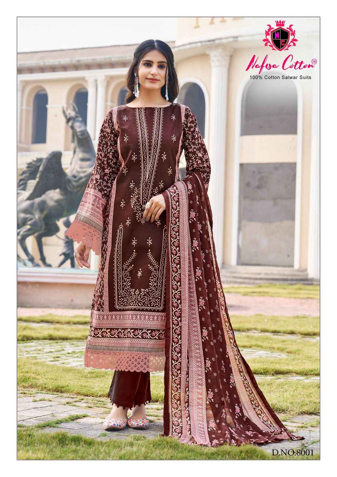Nafisa Cotton Andaaz Karachi Suits Vol 8 Cotton Dress Material 6 pcs Catalogue