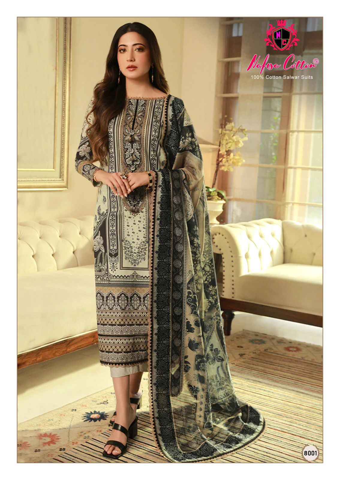 Nafisa Cotton Mahera Karachi Suits Vol 8 Cotton Dress Material 6 pcs Catalogue