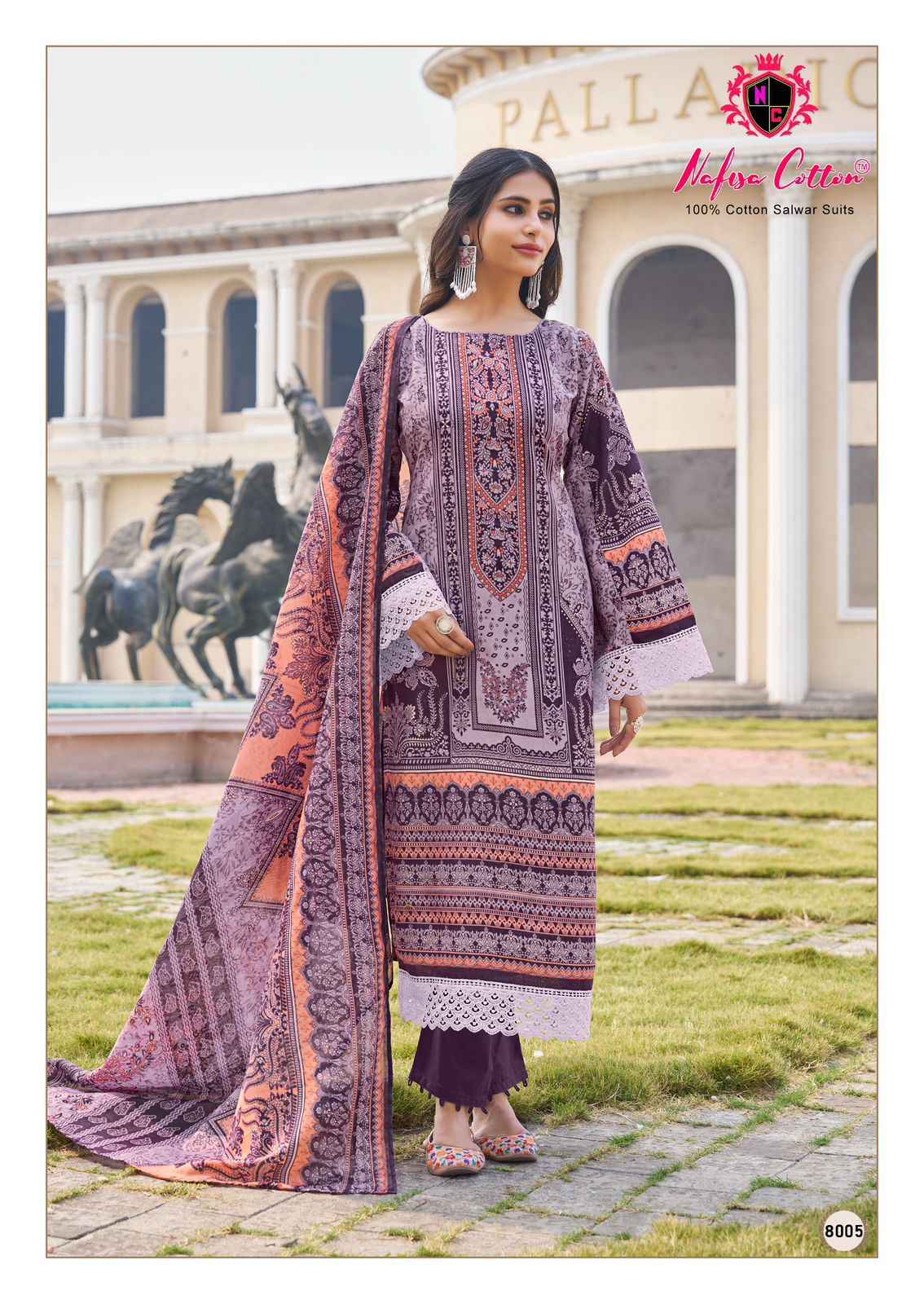 Nafisa Cotton Mahera Karachi Suits Vol 8 Cotton Dress Material 6 pcs Catalogue