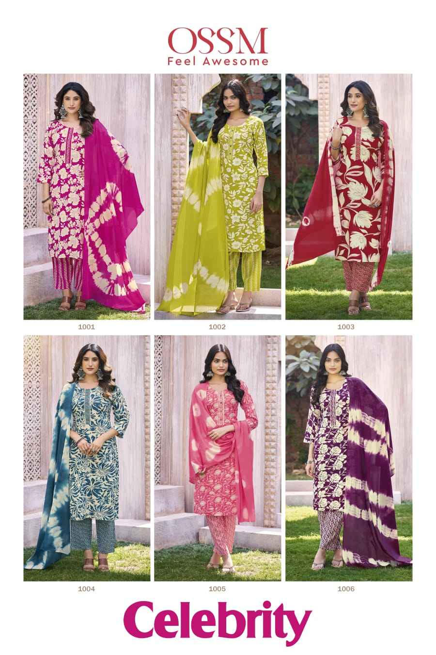 Ossm Celebrity Rayon Kurti Combo 6 pcs Catalogue