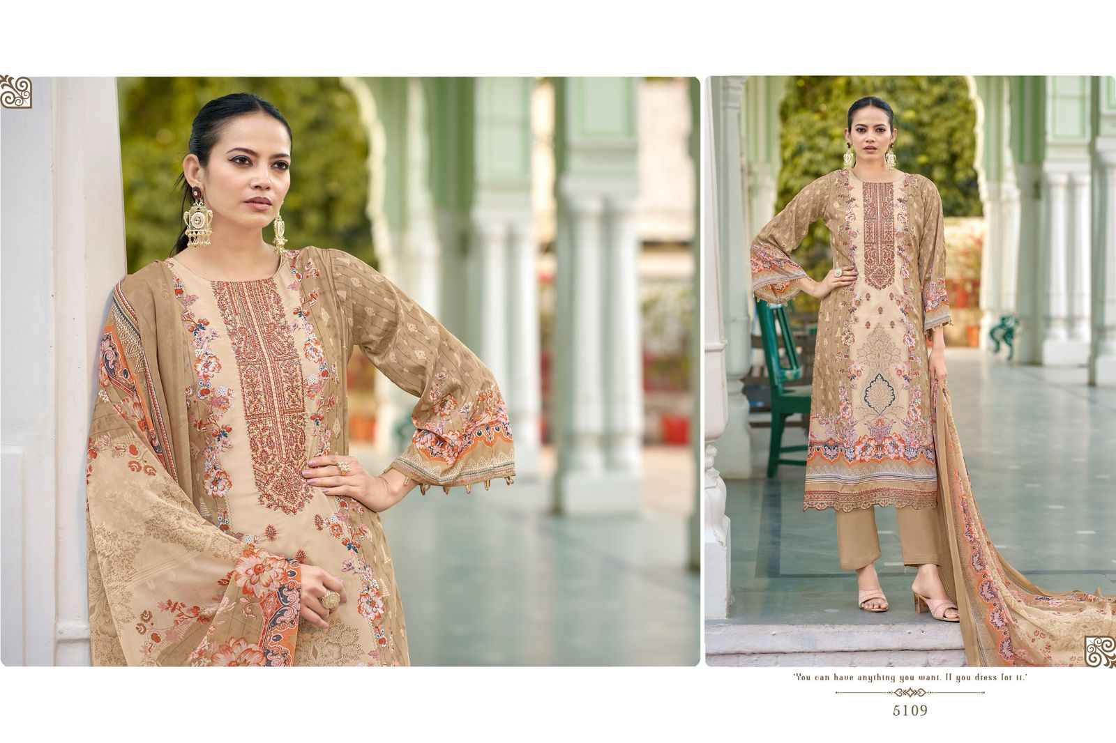 Pakiza Prints Muskaan Vol 51 Royal Crepe Dress Material 10 pcs Catalogue